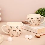 Cups & Mugs - Coffee Mugs Set of 2 - Tea Cup - Ceramic Coffee Cup, Elegant Gift Pack, Microwave and Dishwasher Safe, Stylish Modern Design for Home & Office,PinkPop Cup