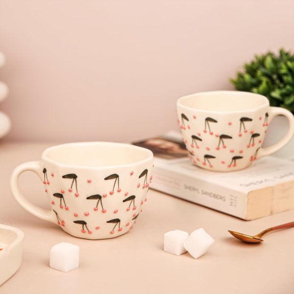 Cups & Mugs – Coffee Mugs Set of 2 – Tea Cup – Ceramic Coffee Cup, Elegant Gift Pack, Microwave and Dishwasher Safe, Stylish Modern Design for Home & Office,PinkPop Cup