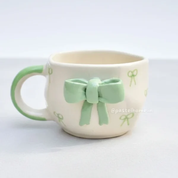 Adore Green Bow Mug