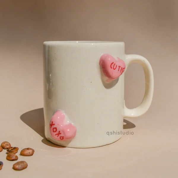 Ceramic Coffee Mug – Candy Hearts