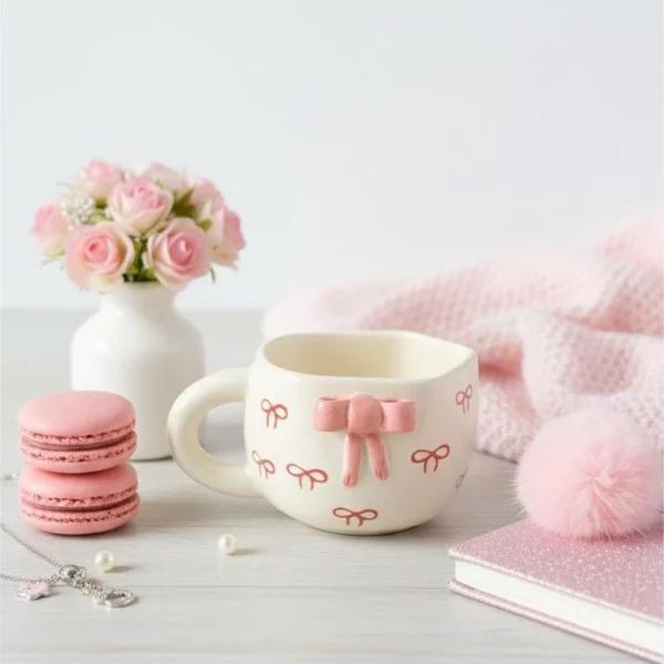 Adore Pink Bow Mug
