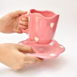 Pink Love Tea Cup & Coaster Set