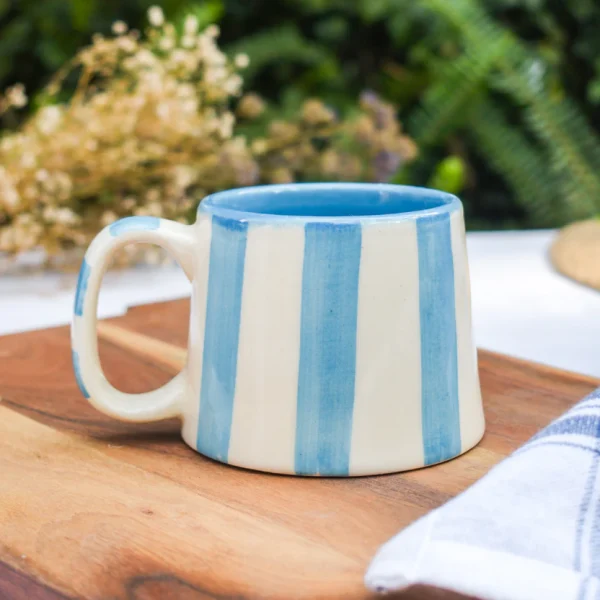 Coffee Mug – Light Blue Stripe