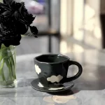 Candy Black Cloud Mug and Plate (Set)