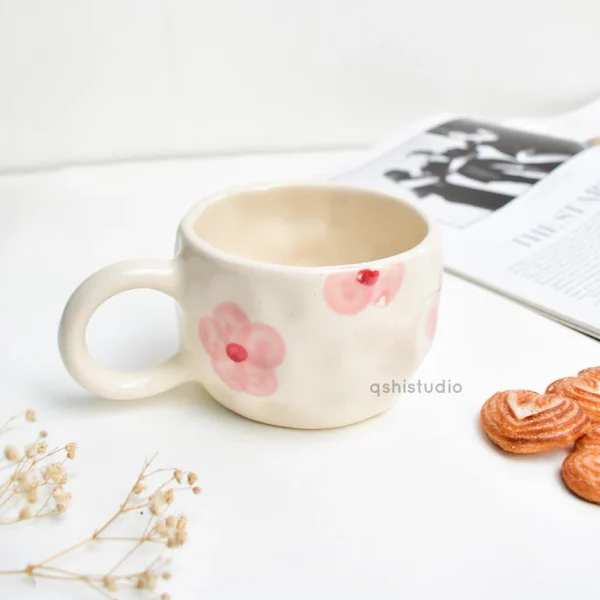 Adorable Ceramic Cup – Pink Petal