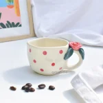 Pinterest Ceramic Mug - Red Rose Bush Dots