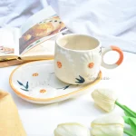Sunflower 3D Tea Cup & Plate Set