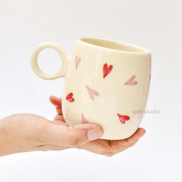 Handmade Ceramic Coffee Mugs – Twin Hearts