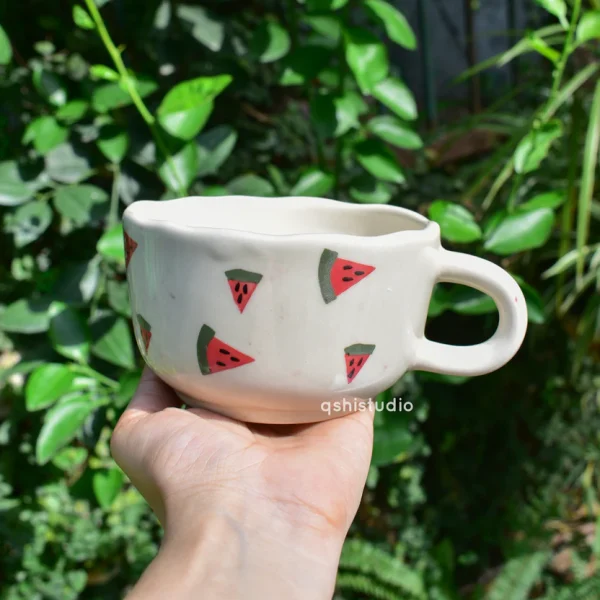 Ceramic Handmade Mug – Watermelon