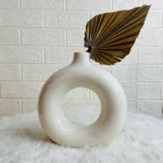 Large White Circle Vase (Pack of 1)