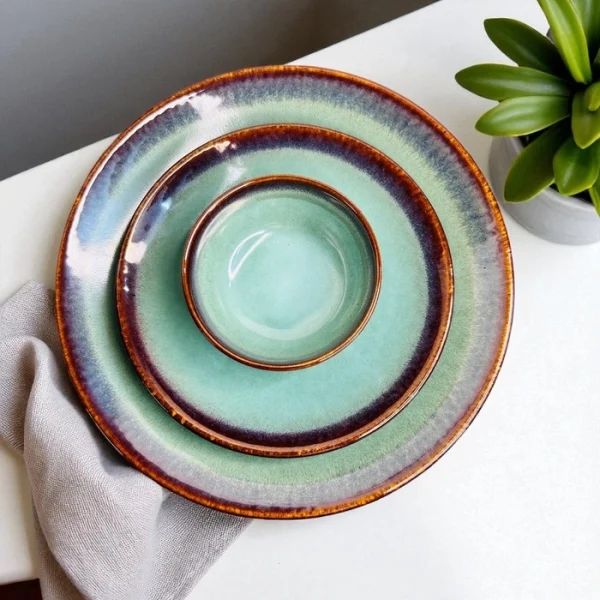 Green Fiesta Dinner Set of 3
