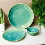 Sea Green Dinner Set of 3